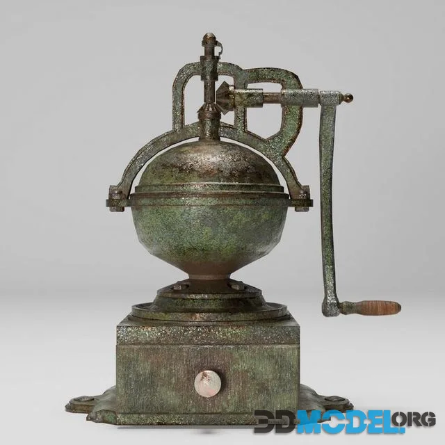 Old coffee grinder Low-poly (PBR)