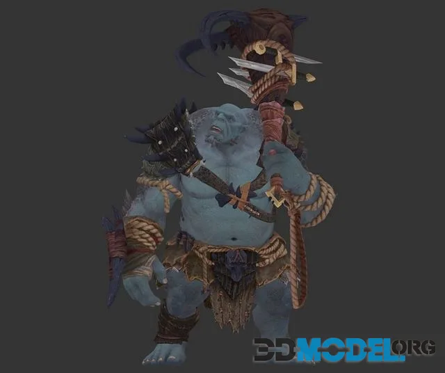 Orc warrior Low-poly (PBR)