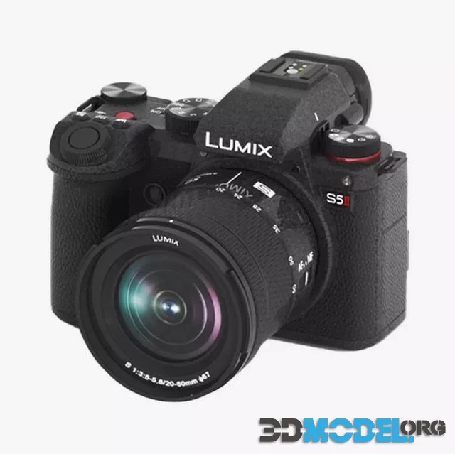 Panasonic LUMIX S5II Mirrorless Camera Low-poly (PBR)