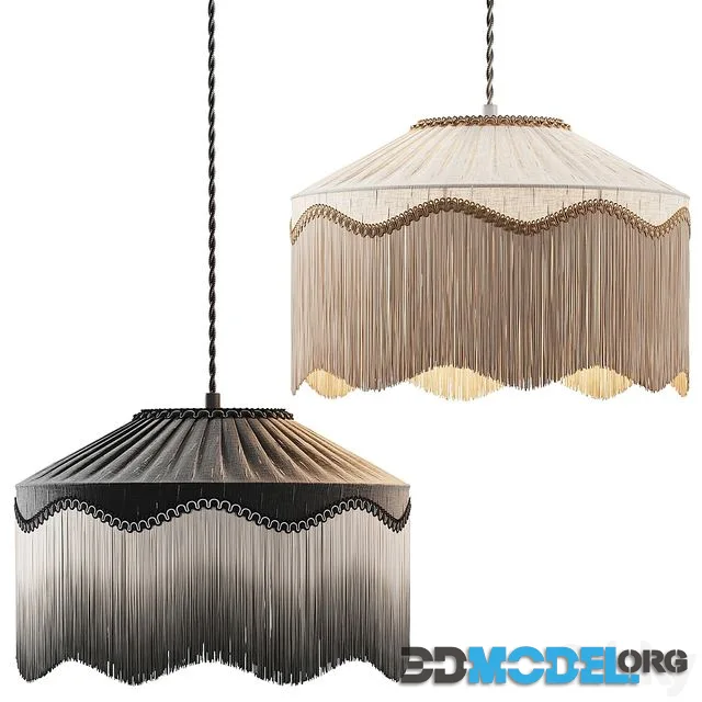 Pendant Light 15 – Spearmint Silk Tiffany Lampshade
