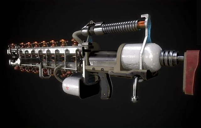 Railgun From Atomic heart Low-poly (PBR)