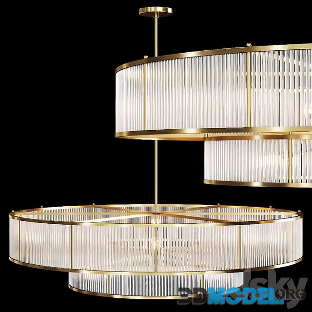 Restoration Hardware MARAIS ROUND CHANDELIER 60 Brass