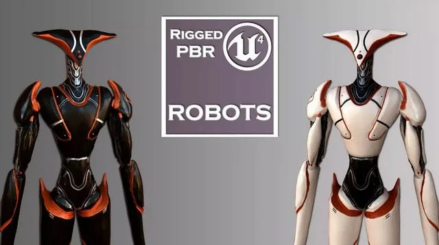 Robot humanoid Low-poly (PBR)