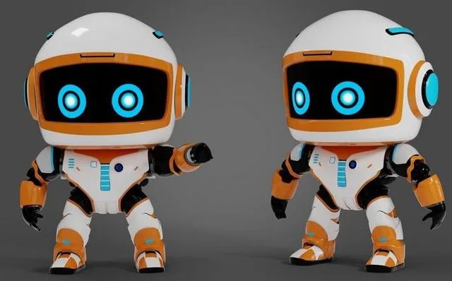 Robot in space Low-poly (PBR)