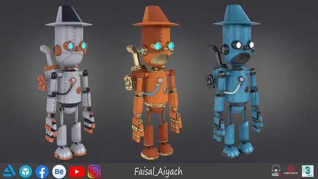 Robot Vivo 2V Low-poly (PBR)