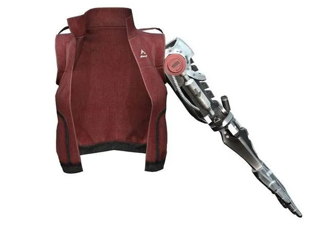 Robotic Arm Sleeveless Vest Female Jacket Low-poly (PBR)