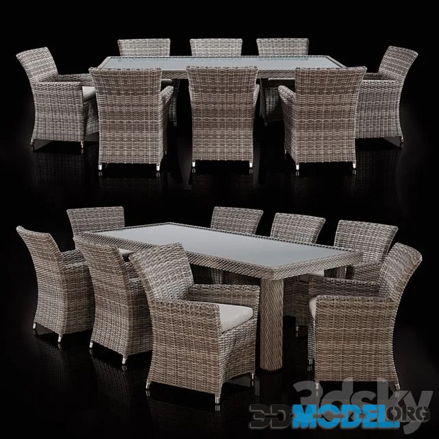 Savannah 9 Piece Outdoor Wicker Dining Set