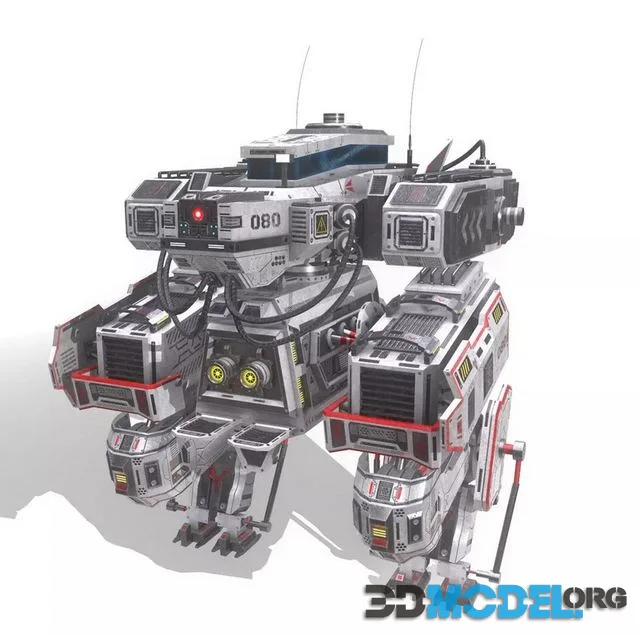 Sci-Fi Mech Low-poly (PBR)