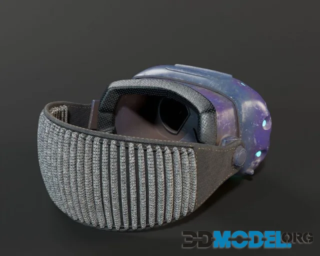 Sci-Fi Nano Hacker Headset Visor MK1 Low-poly (PBR)