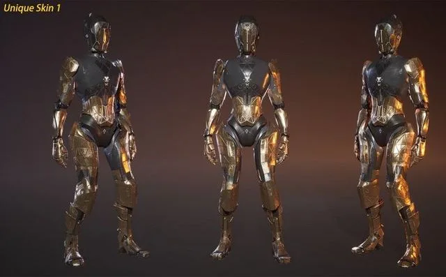 Sci-fi Robot Warrior Rigged Low-poly (PBR)