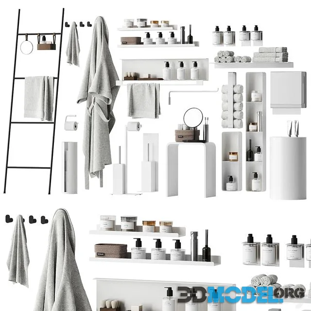 Set of bathroom accessories and decor 2
