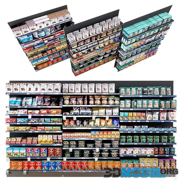 Shelves with goods