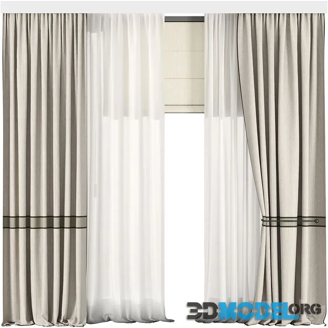 Silk and Cotton Curtain Set 73