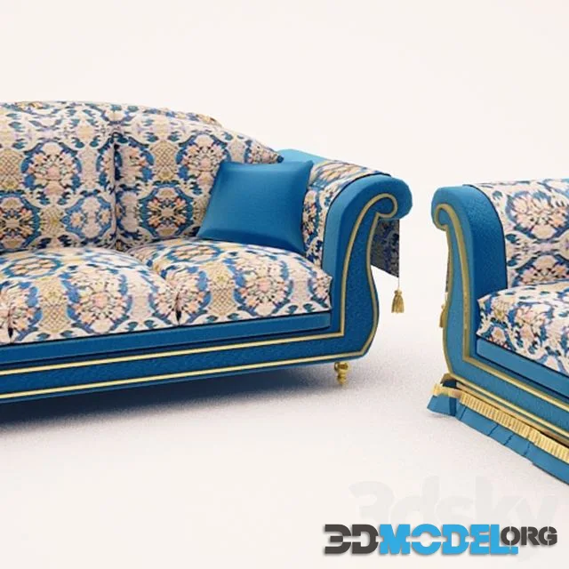 Sofa and Chair of the Italian factory caspani