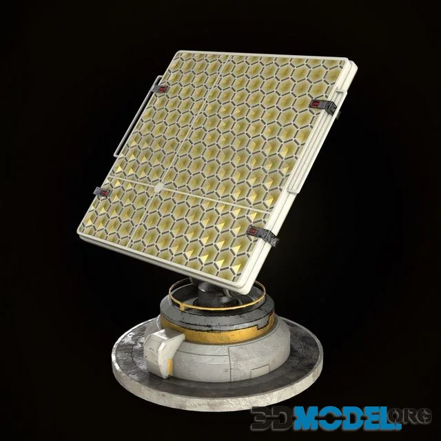Solar panel Sci-fi Low-Poly (PBR)