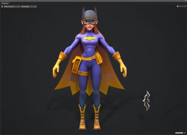 Stylized Marvel Comics Batgirl Low-poly (PBR)
