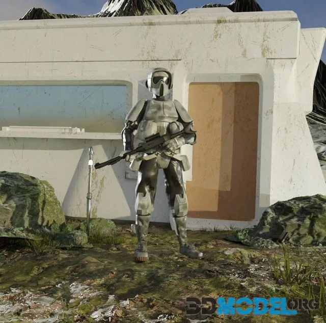Swamp Scout Tropper Low-poly (PBR)