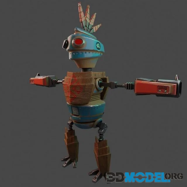 Toybot-robot Low-poly (PBR)