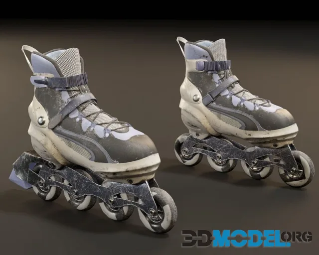 Used Skates Low-poly (PBR)