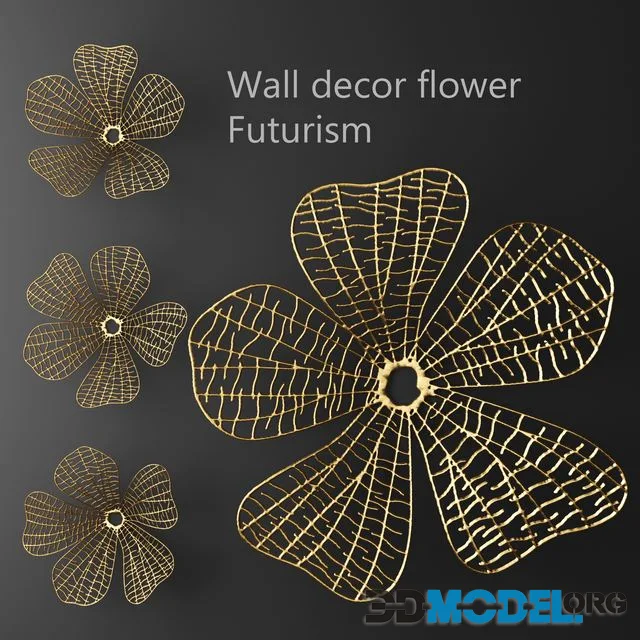 Wall decor flower Futurism