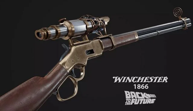 Winchester 1866 sniper rifle Low-poly (PBR)