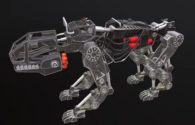 WOLFENSTEIN PANZERHUND DOG PBR Low-poly (PBR)