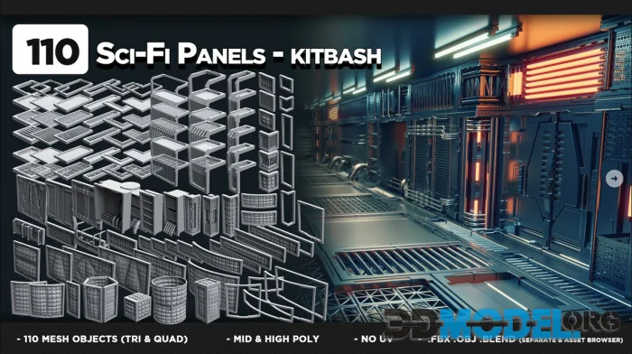 110 Sci-Fi Panels - KITBASH - VOL 07