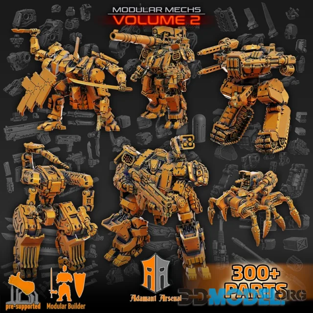 Adamant Arsenal - Modular Mechs Volume 2 – Printable