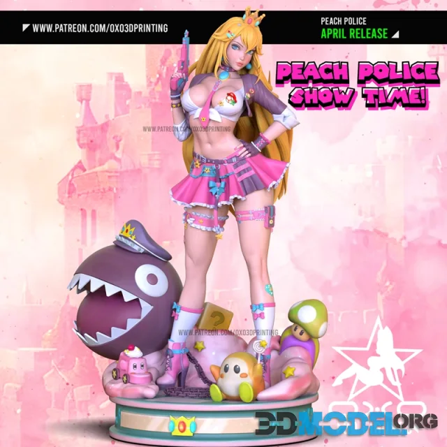 OXO3D Figures - Peach Police Anime Figure – Printable