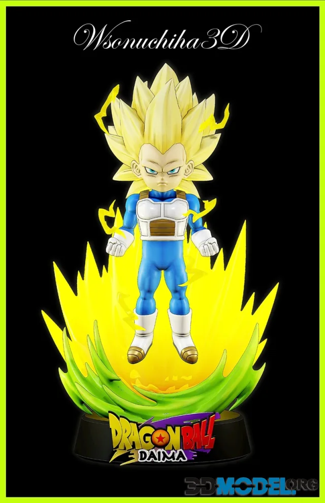Vegeta Super Saiyan 3 - Dragon Ball Daima – Printable