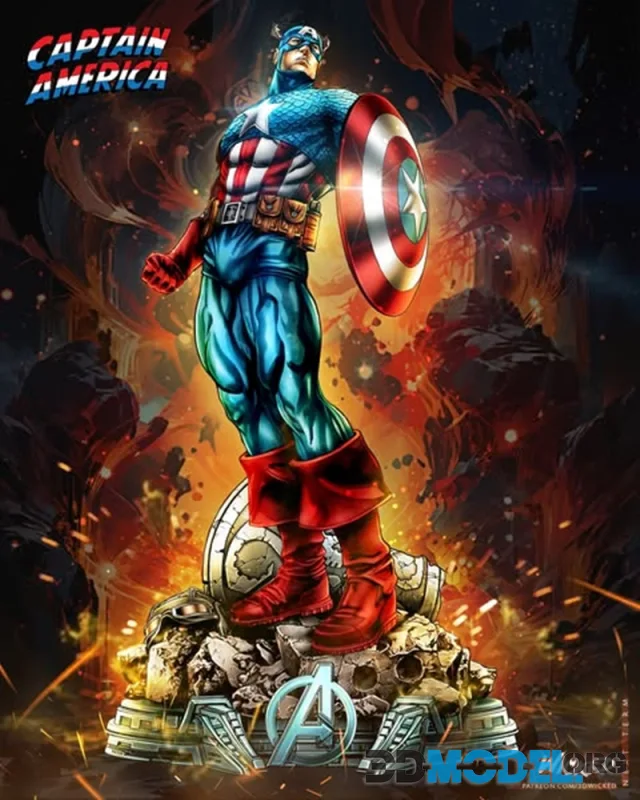 Wicked - Captain America Sculpture – Printable