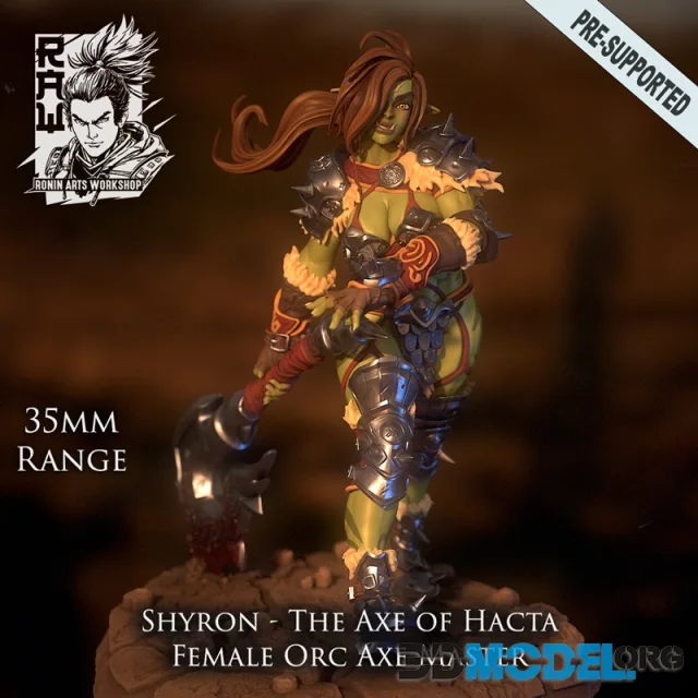 Shyron - Female Orc Axe Master – Printable