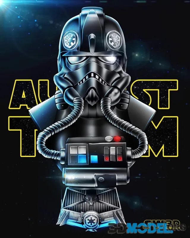 SW3D - Elite Tie Fighter Portrait Bust – Printable
