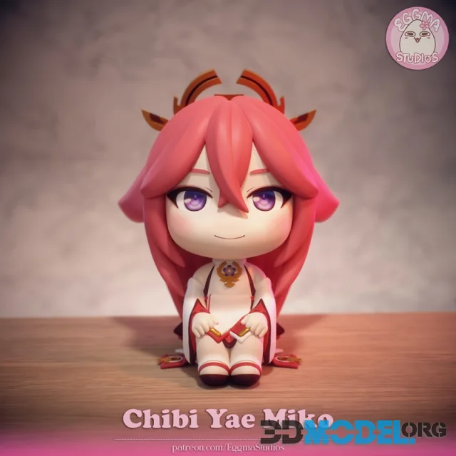 EggmaStudios - Yae Miko Chibi - Genshin Impact – Printable