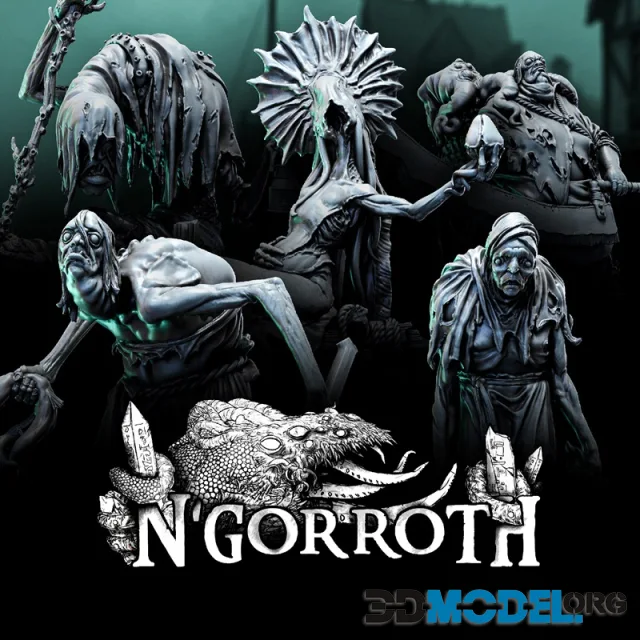 Bestiarum Miniatures - The NGorroth Part 3 - Collection - Eldritch Horrors – Printable