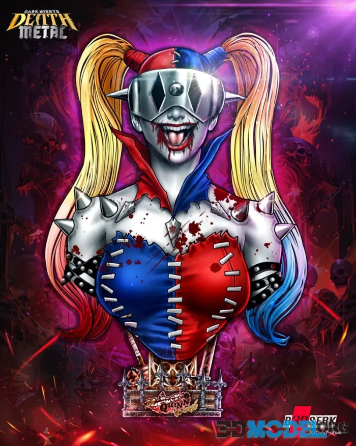B3DSERK - Harley Quinn Who Laughts Portrait Bust – Printable