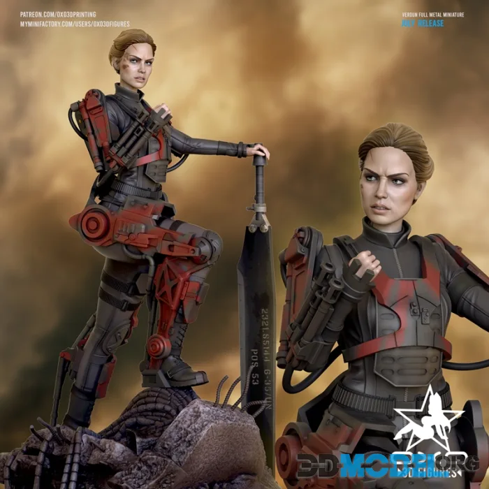 OXO3D - Verdun Edge Of Tomorrow Tabletop Miniature Figure – Printable