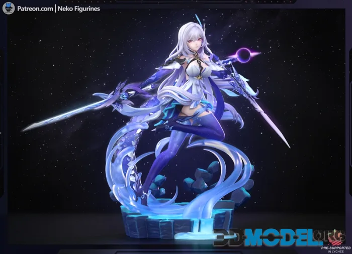 Neko Figurines - Skirk - Genshin Impact – Printable