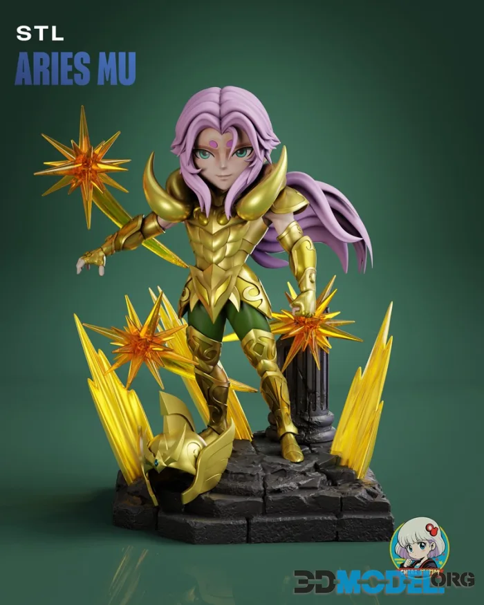 Chibi Station - Mu De Aries - Saint Seiya – Printable