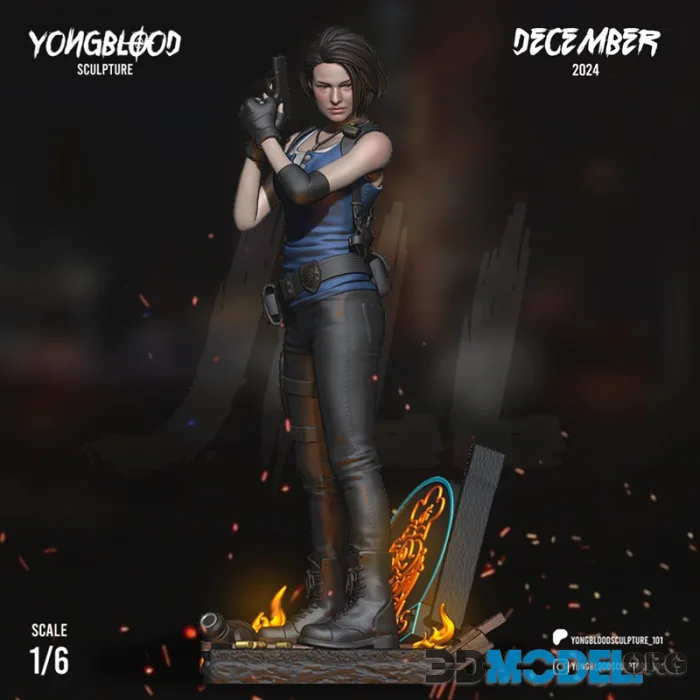Yongblood Sculpture - Jill Valentine - Resident Evil – Printable