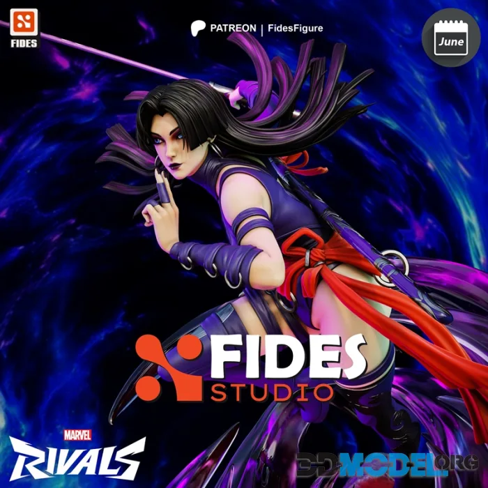Fides Figure - Psylocke - Marvel Rivals – Printable