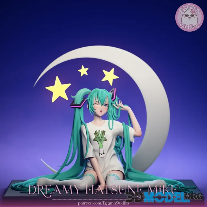 EggmaStudios - Sleepy Hatsune Miku - Vocaloid – Printable