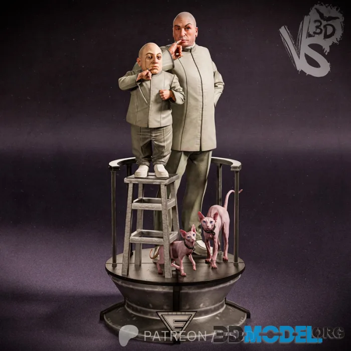 VS3D - Dr Evil & Mini Me - Austin powers – Printable