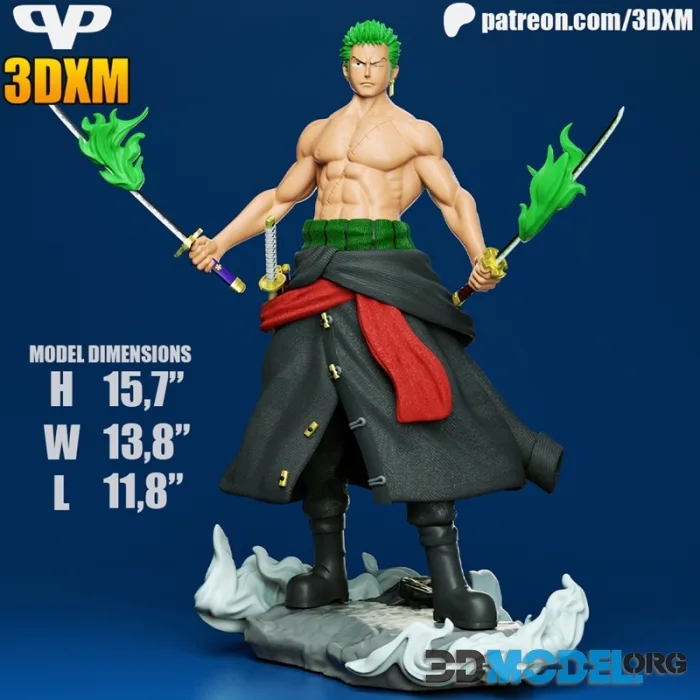 3DXM - Roronoa Zoro – Printable