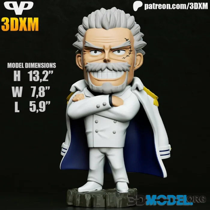 3DXM - Monkey D. Garp Chibi – Printable