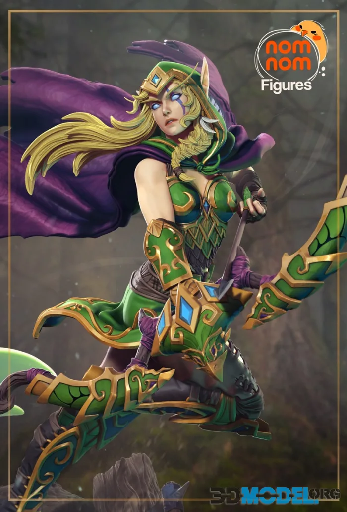 Nomnom Figures - Alleria Windrunner - Warcraft III Reign of Chaos – Printable