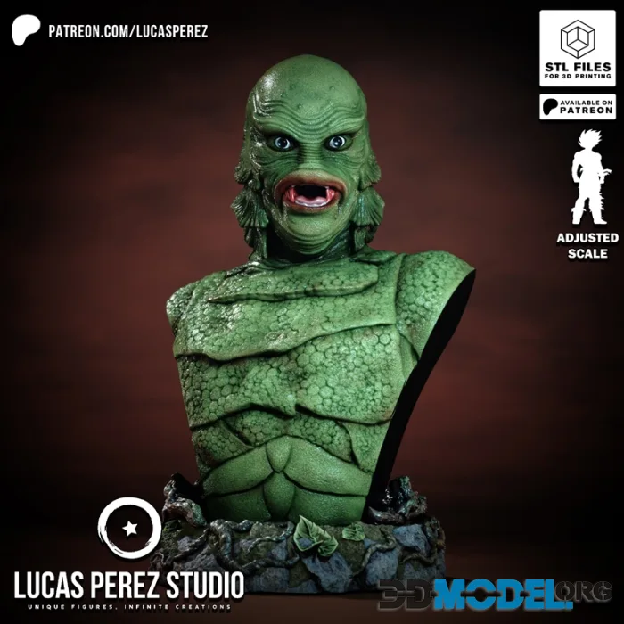 Lucas Perez - Lake Monster Bust – Printable