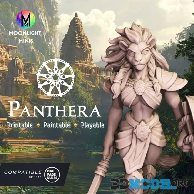 Moonlight Minis - Panthera Catfolk Bundle Part 1 June 2025 – Printable