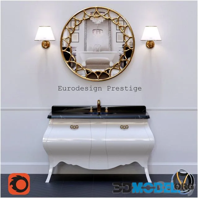 A set of furniture for a bathroom Comp.n.3 Eurodesign Prestige