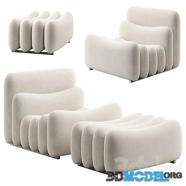 Additional System Armchair with Footstool
